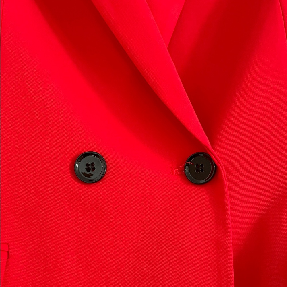 Bershka Vibrant Red Double-Breasted Blazer - Picture 3 of 8